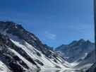 Laguna del Inca em Portillo no Chile durante o inverno