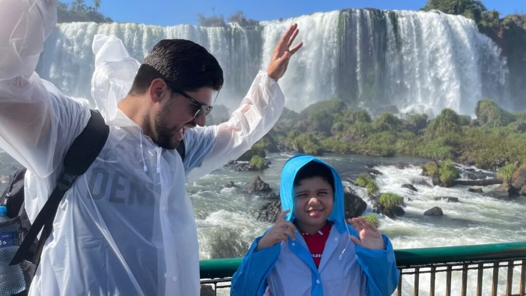 Lucas e Rafa nas Cataratas do Iguaçu
