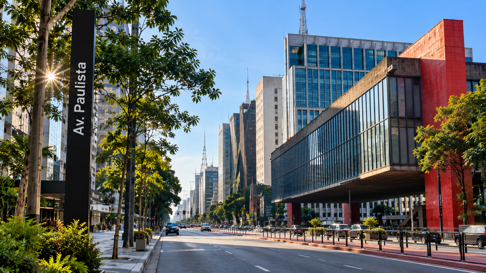 São Paulo com crianças na Avenida Paulista