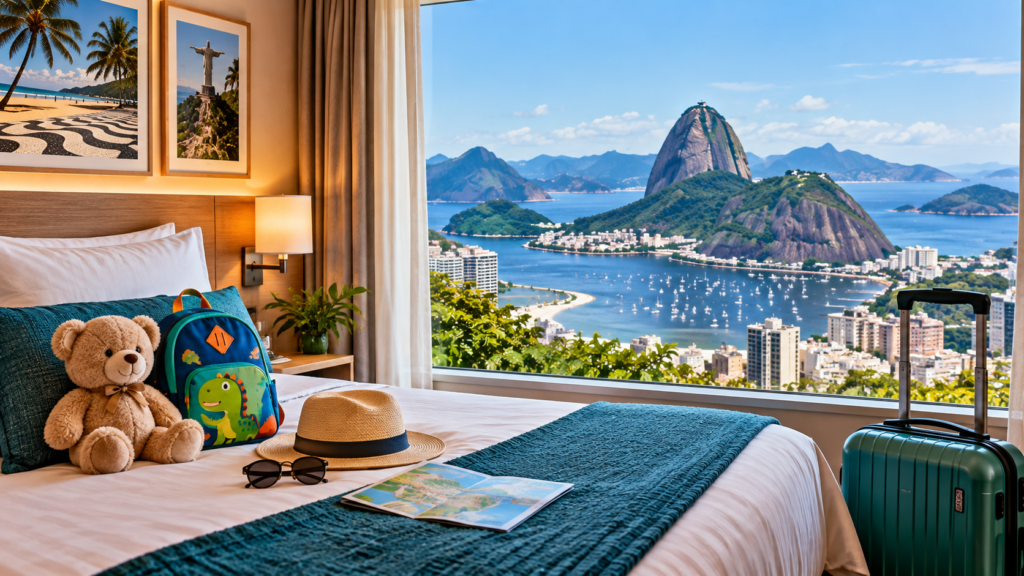 Onde ficar no Rio de Janeiro com crianças: quarto de hotel familiar